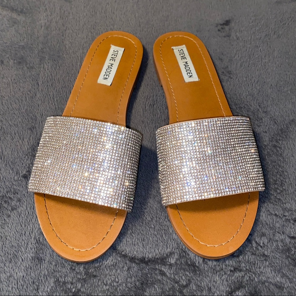 COPY - Steve Madden rhinestone slides/sandals